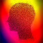 particle head silhouette