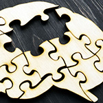 brain puzzle with a missing piece