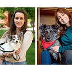 Postdoctoral fellow Mélina Cordeau, at left, and Associate Professor of Human Evolutionary Biology Erin Hecht hypothesized that dogs’ brains have been shaped by their relationships with humans.