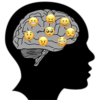 sillhouette of a human head
