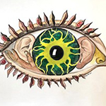 Seeing is more than just vision. Artwork is watercolor painting by Nancy L. Murray.