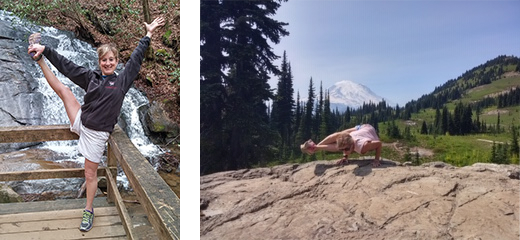 Photos of Barbara enjoying her outdoor hobbies