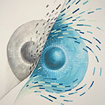 Conceptual illustration of an aging cell being rejuvenated. Image: Helen Wang/Wyss Institute