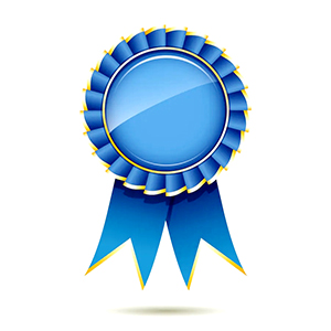 blue award ribbon illustration