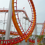 a photo of a rollercoaster