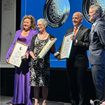 L to R: Erin Schuman, Christine Holt, Mike Greenberg, and Crown Prince Frederik of Denmark. Photo courtesy of David Ginty.