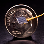 Image of an electrode array like those implanted in study participants’ brains