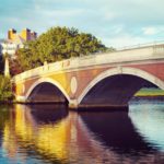 a bridge going over a river