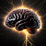 illustration of a glowing brain