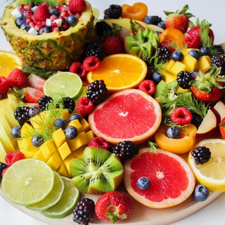 a platter of fruit