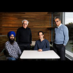 Ishaan Chandok (from left), Jeff Lichtman, Yaron Meirovitch, and Aravinthan Samuel.