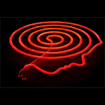 neon sign in the shape of a human head