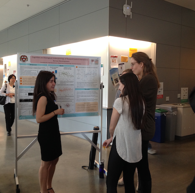 a person presenting a poster